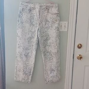 Free People women's size 10 paint splatter jeans